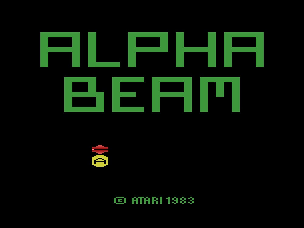 Title Screen of Alpha Beam With Ernie for Atari 2600
